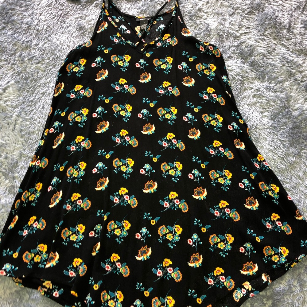 Black floral dress